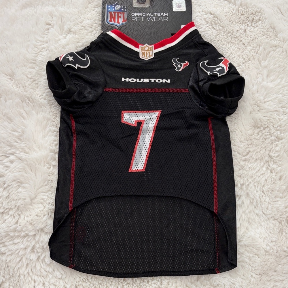 NFL Houston Texans Black Pet Jersey,Size L - Picture 11 of 16